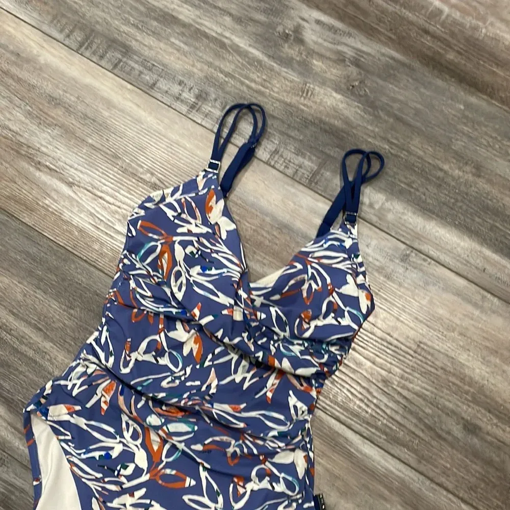 SHAN Tokyo Wrap Swimsuit size 8 Blue - Image 8