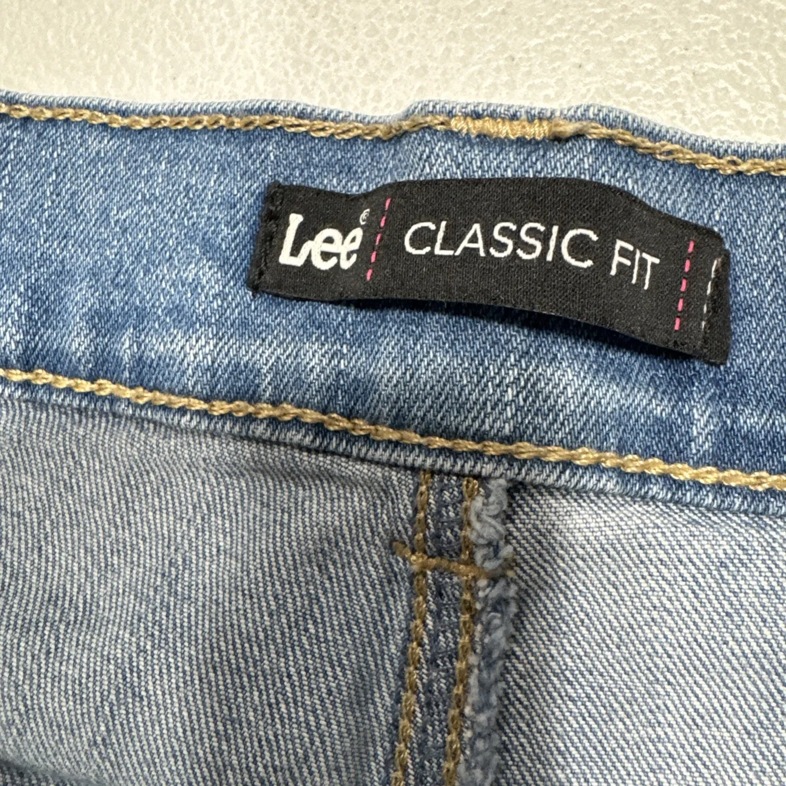 Lee Classic Fit Jeans Women's 14 Medium High Rise Straight Leg Blue Denim Pants - Image 10