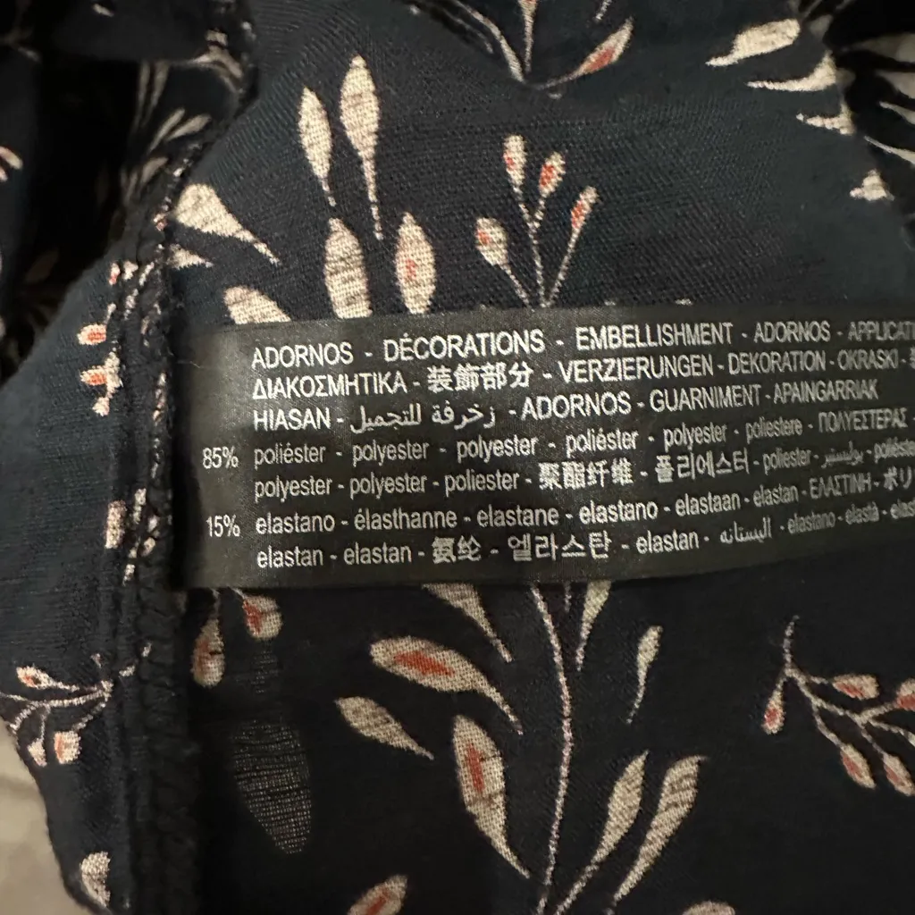 Zara Penney Rouched black floral off the shoulder   Midi dress size Medium - Image 6