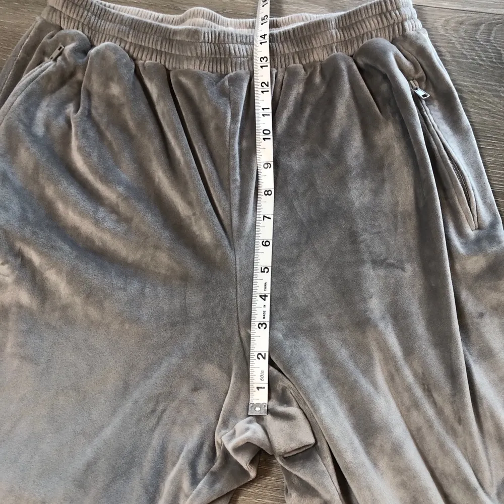 Skims Grey Velour Jogger Lounger Pants High Waited Soft Fleece Womens Size Large - Image 5