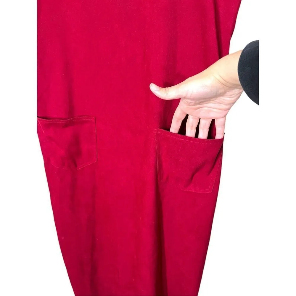 Vintage Casual Corner Annex Red Maxi Jumper Dress Size 10‎ - Image 4