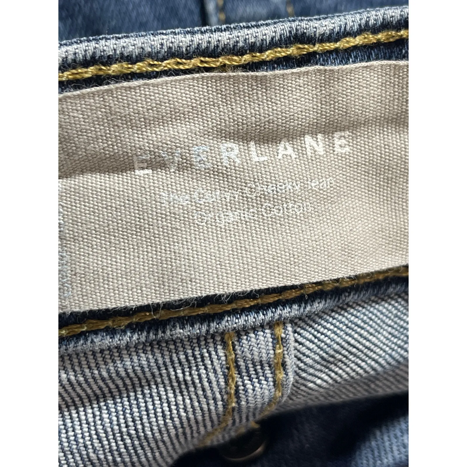 Everlane The Curvy Cheeky Women's Blue High Rise Straight Denim Jeans Pants 30 - Image 4