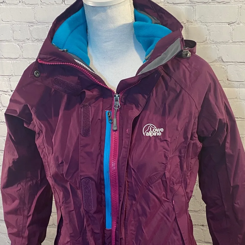 Ski Jacket 3 in 1 Plum & Turquoise-Small - Image 4