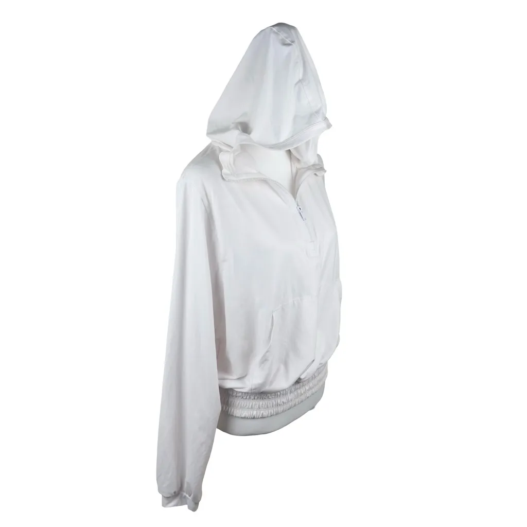 RM White 1/4 Zip Pullover Hoodie Sweatshirt Top Women’s Size Large Athletic - Image 9