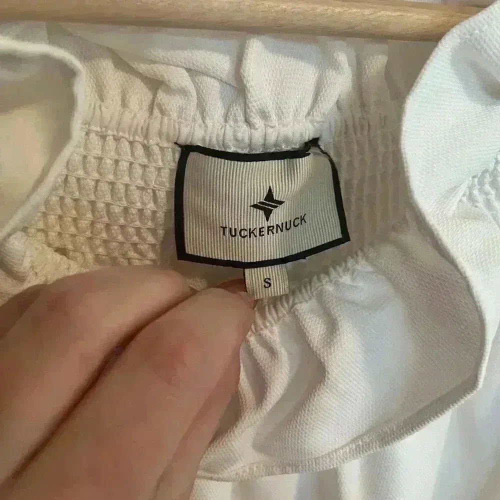 Tuckernuck White Off the Shoulder Marguerite Blouse - Image 6