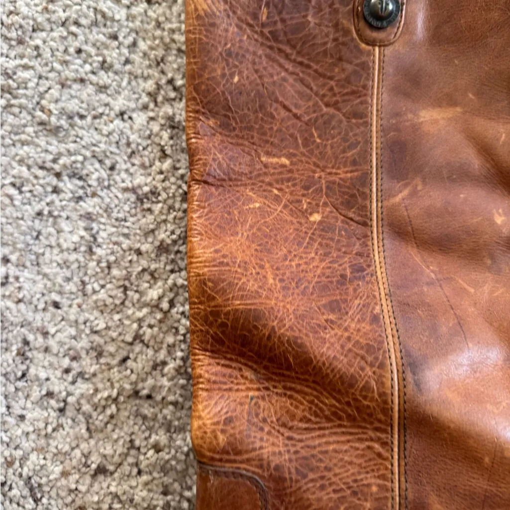 Frye Melissa cognac brown leather boot size 7 - Image 3