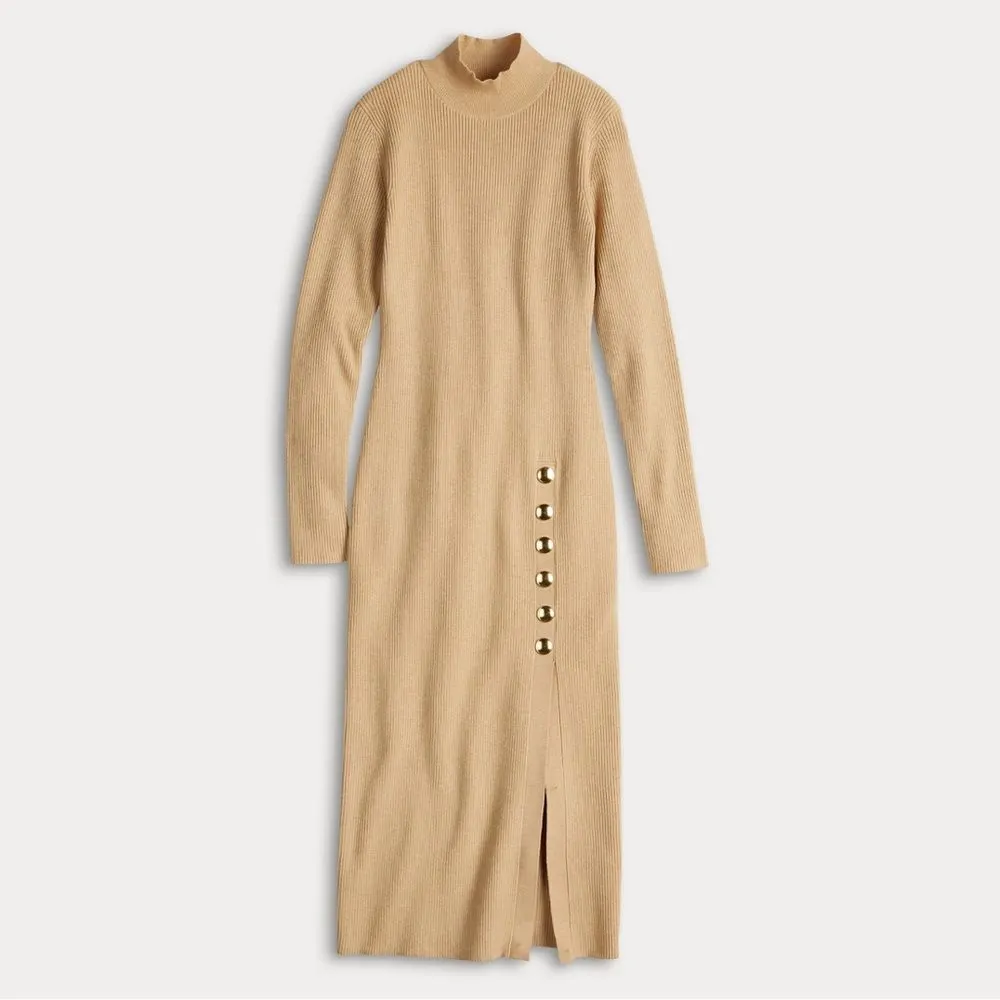 Nine West Tan Camel Bodycon Dress Medium NWT - Image 11