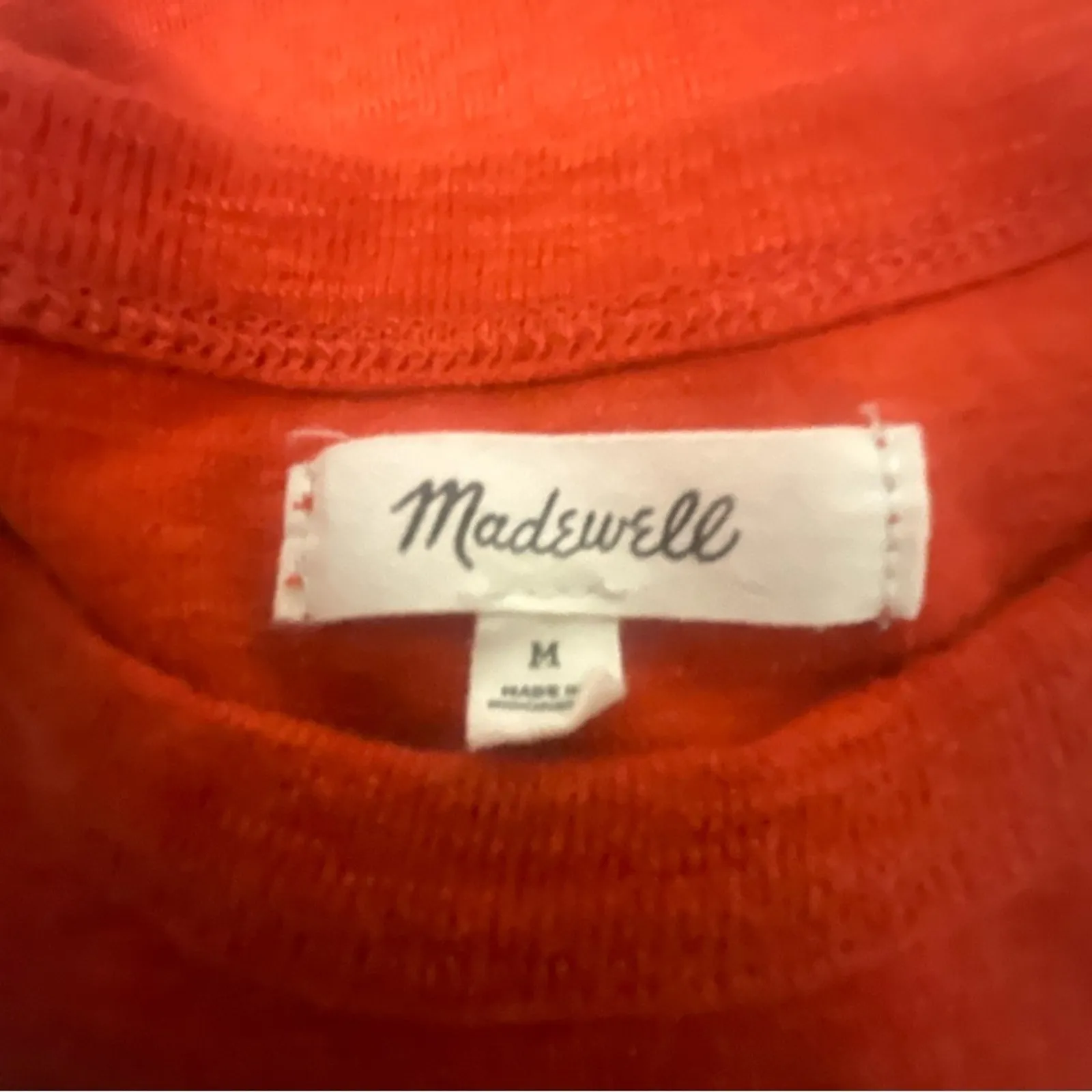 Madewell Orange Westville Tank M AN456 Casual Dopamine Boho Classic Preppy Twee - Image 7