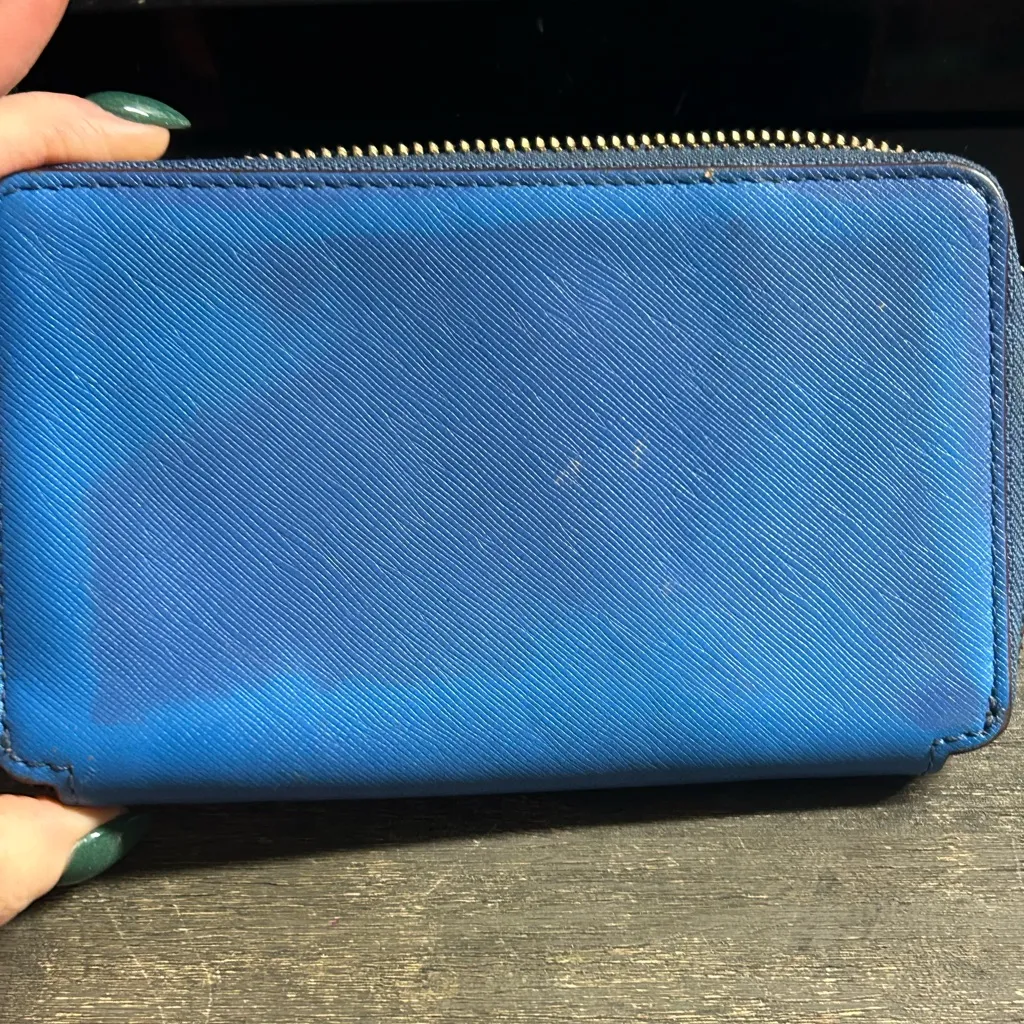 Kate Spade Blue Zip Around Wristlet - Image 2