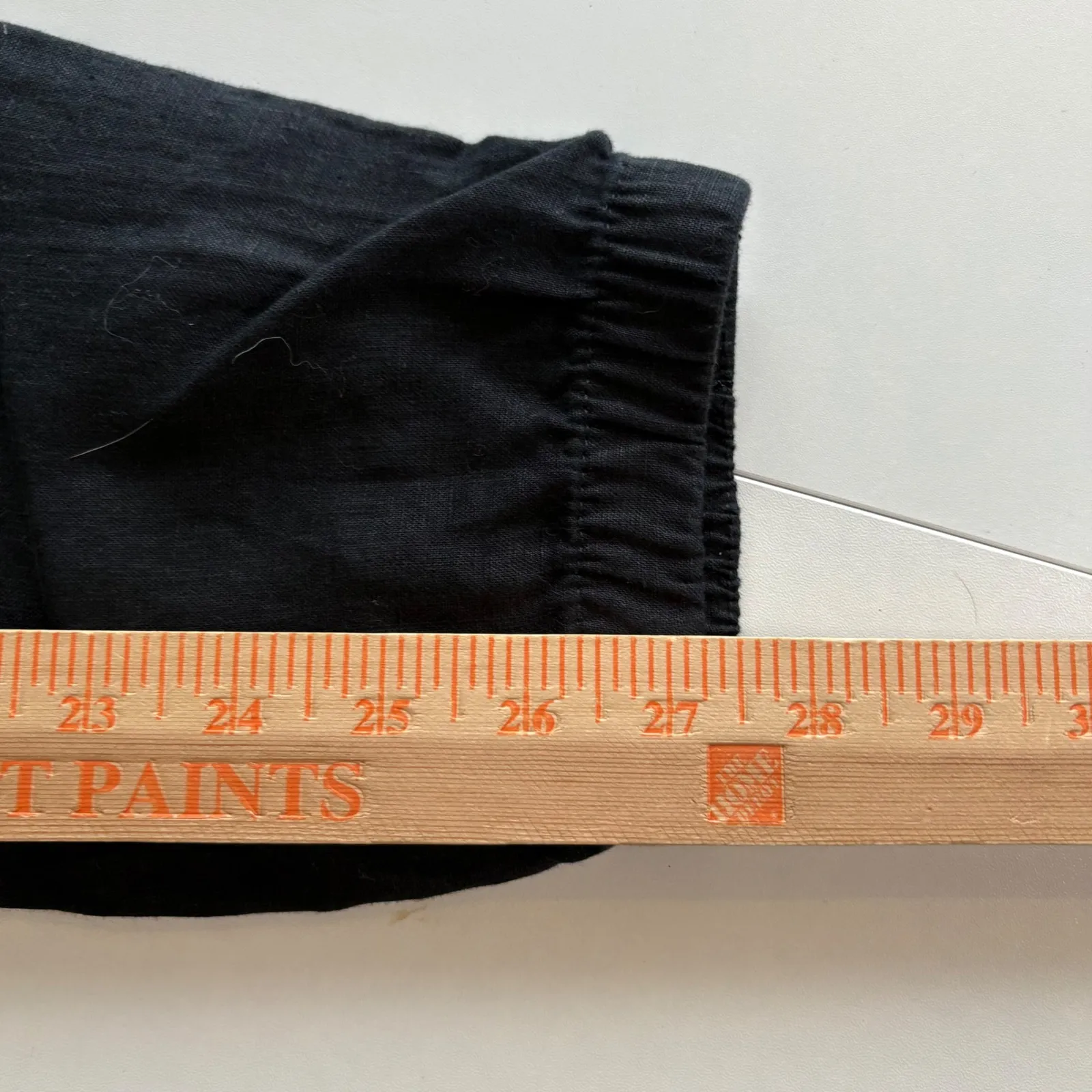 Athleta Black Linen Jogger Pants Drawstring Zip Pockets Womens Size 2 - Image 5