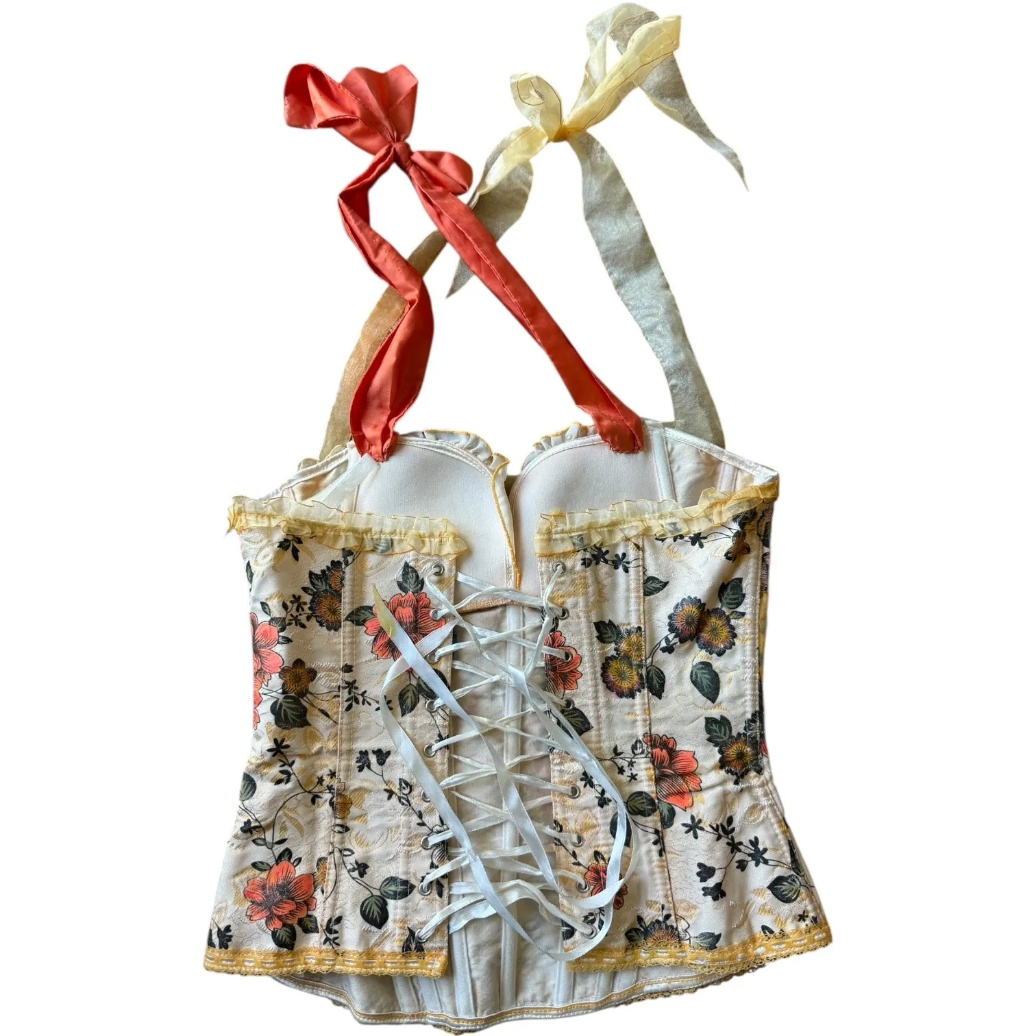 Vintage Handmade Floral Halter Lace - Image 7