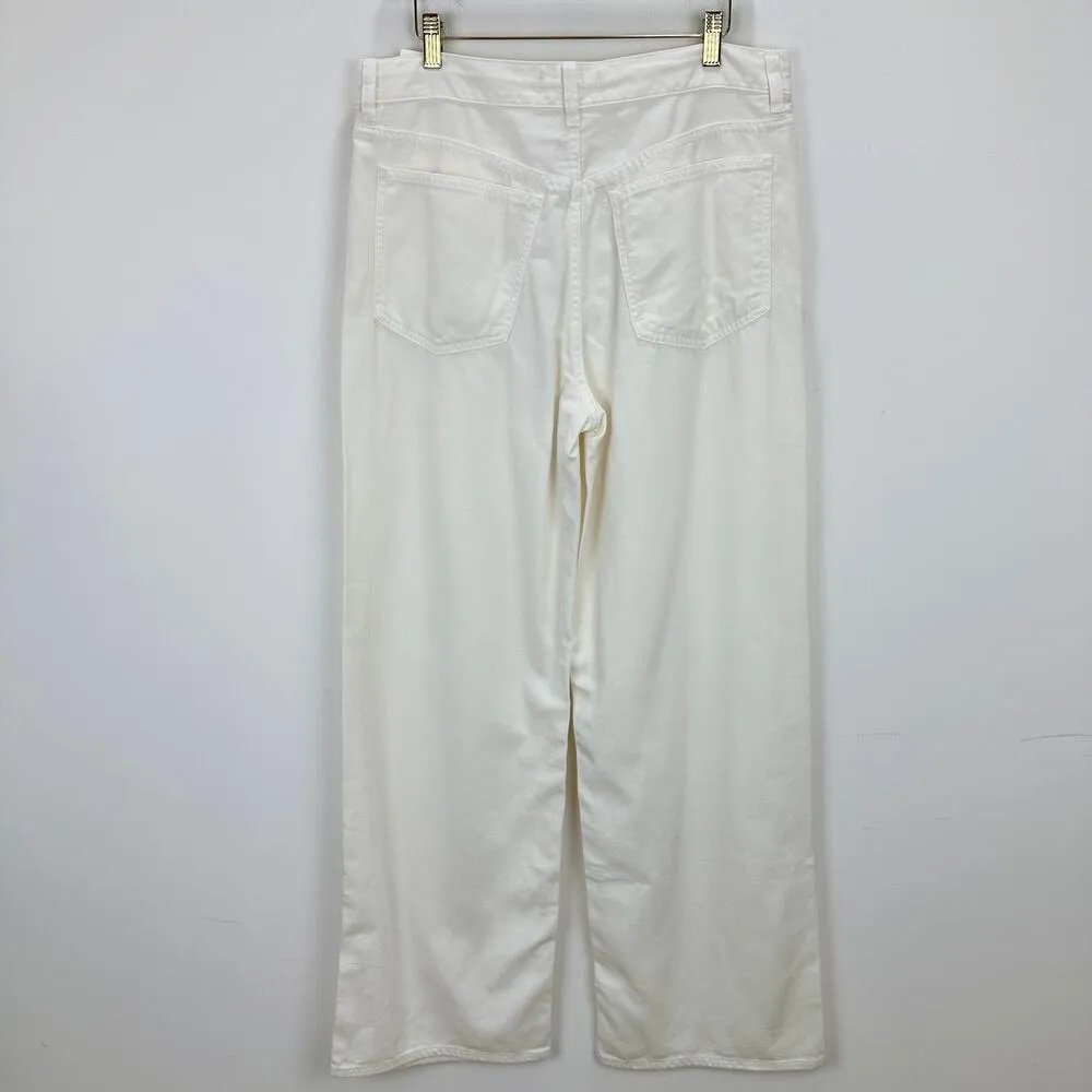 Madewell Low Slung Baggy Jean Airy Denim Vintage Canvas White Relaxed US 29 NWT - Image 11