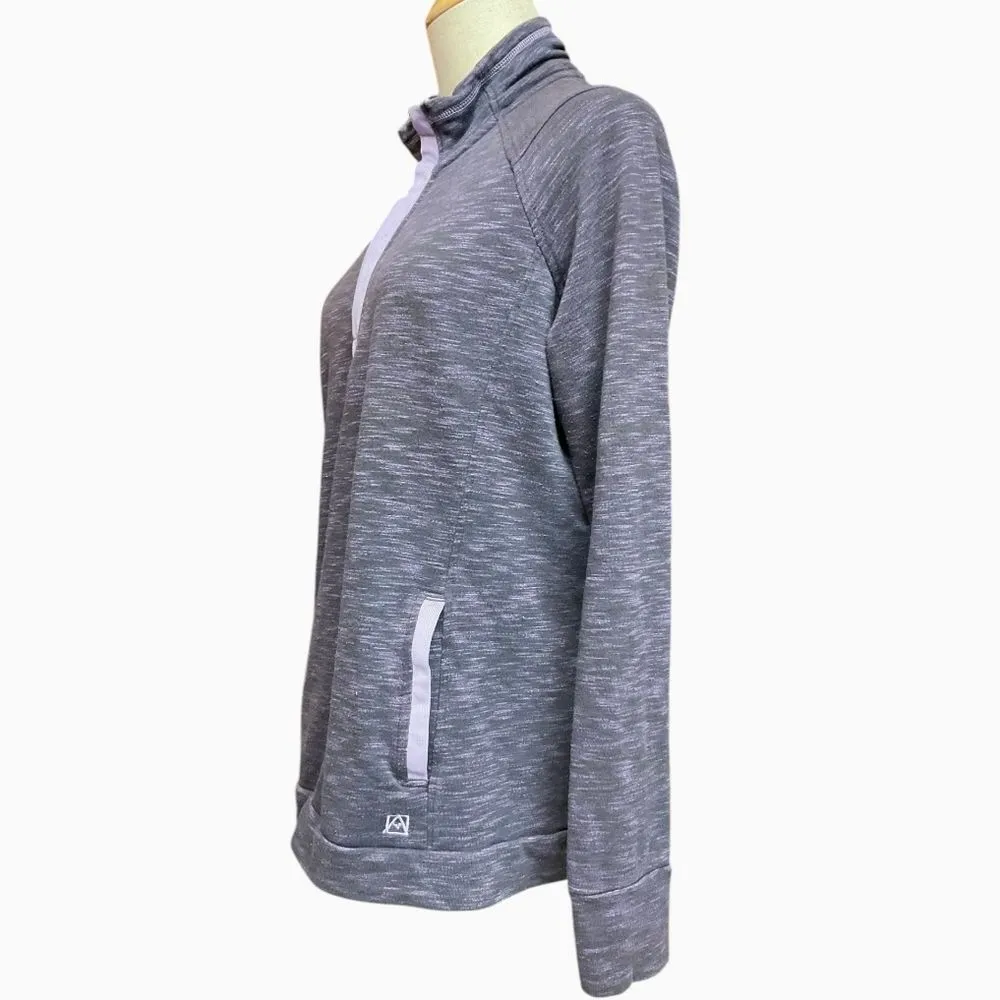 Avalanche Women's Snap Neck Pullover Sweatshirt Sz L/G Thumbholes Outdoor - Image 3