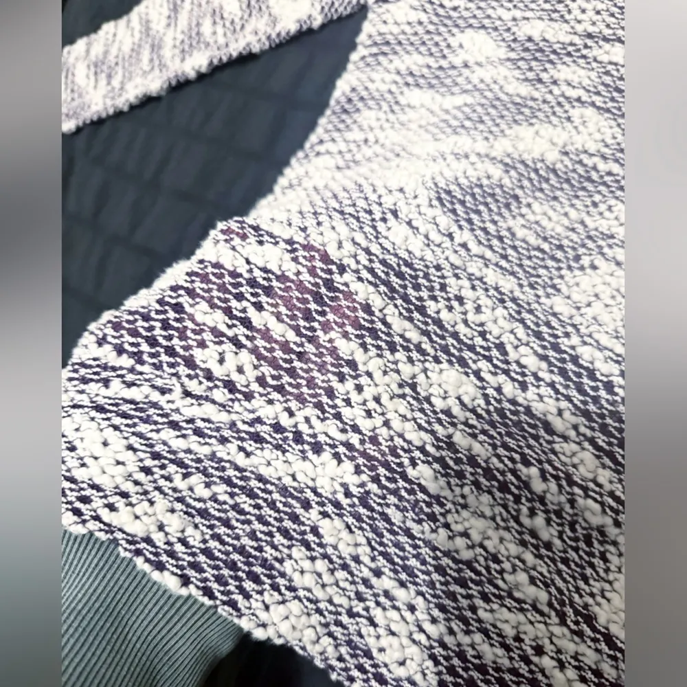 Fabletics Juliette Pullover Purple White Sweater Size XS Popcorn Workout Sweater - Image 12