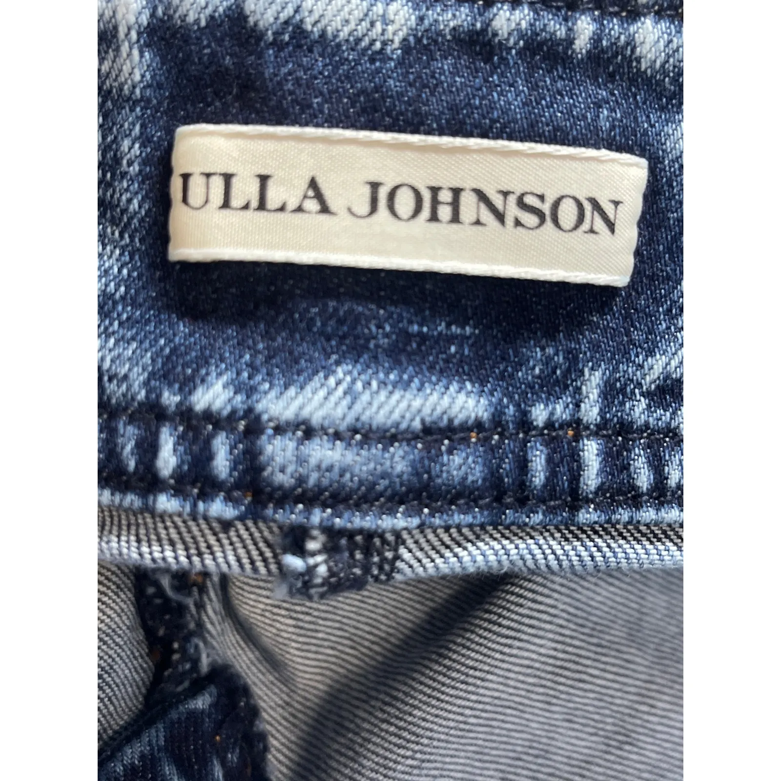 Ulla Johnson Blue Acid Wash High Rise Tapered Boyfriend Denim Jeans Pants Size 2 - Image 8