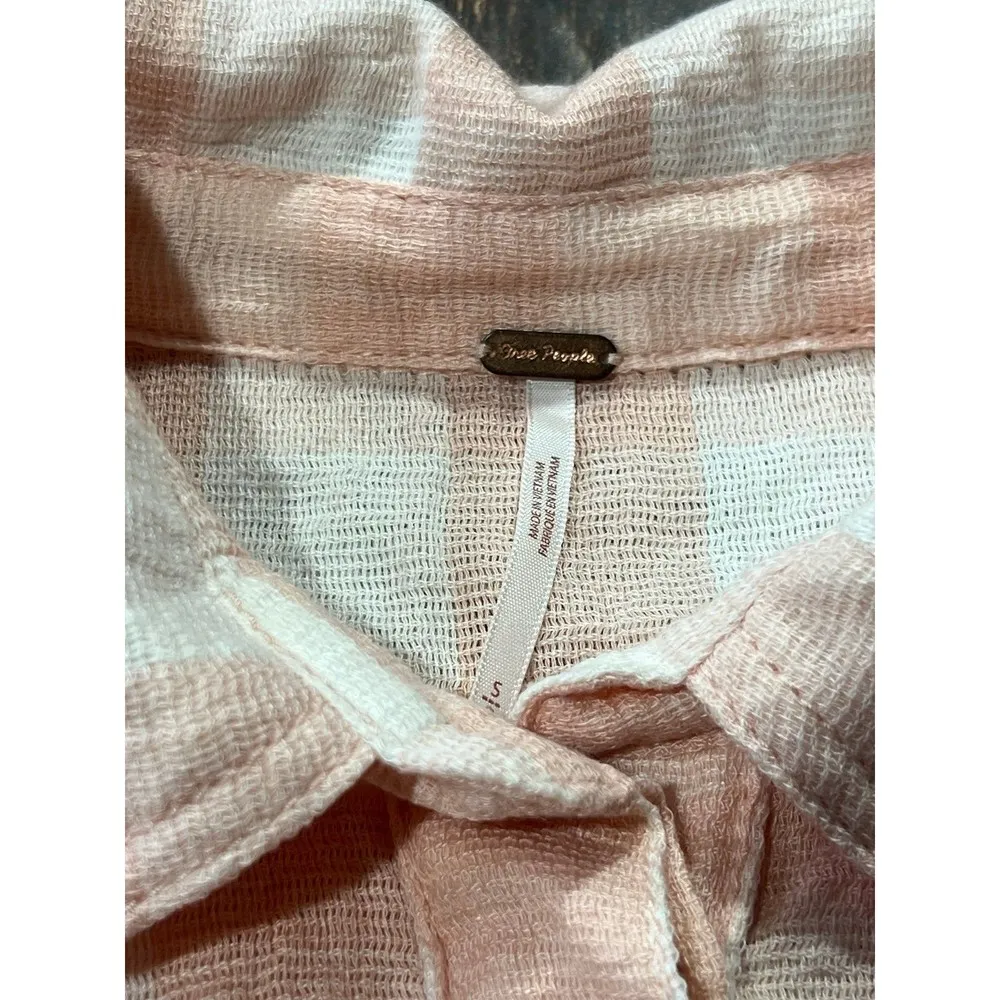 Free People SMALL Hey There Sunrise Gingham Tank - Image 3