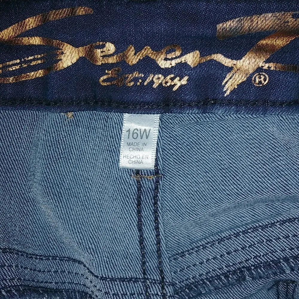 Seven7 Tummyless Slim Straight 16 40x30 Dark Wash Jeans Plus - Image 12