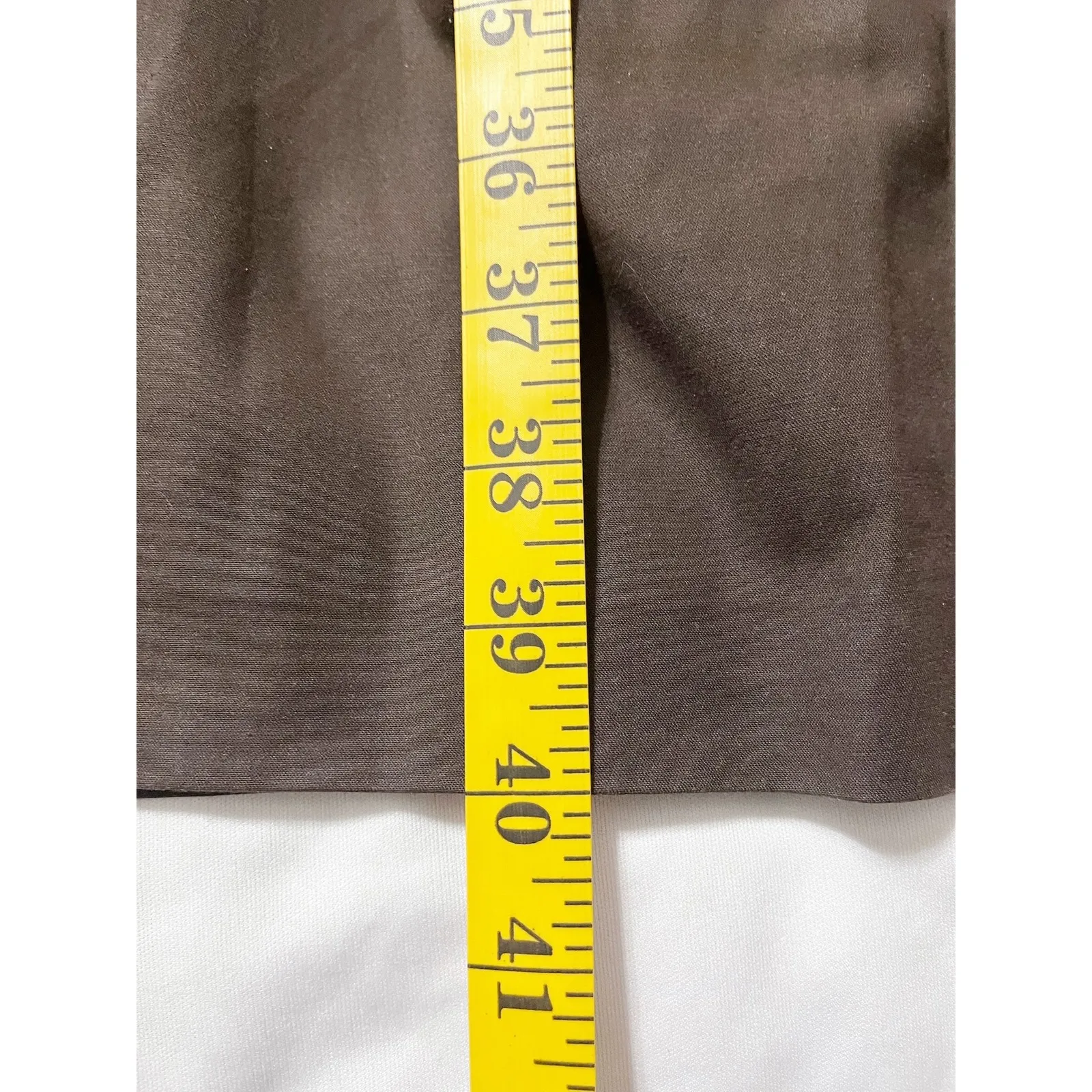 Lafayette 148 Chocolate Brown‎ Cotton Blend Cap Sleeve Career Sheath Dress 12 Brown - Image 10