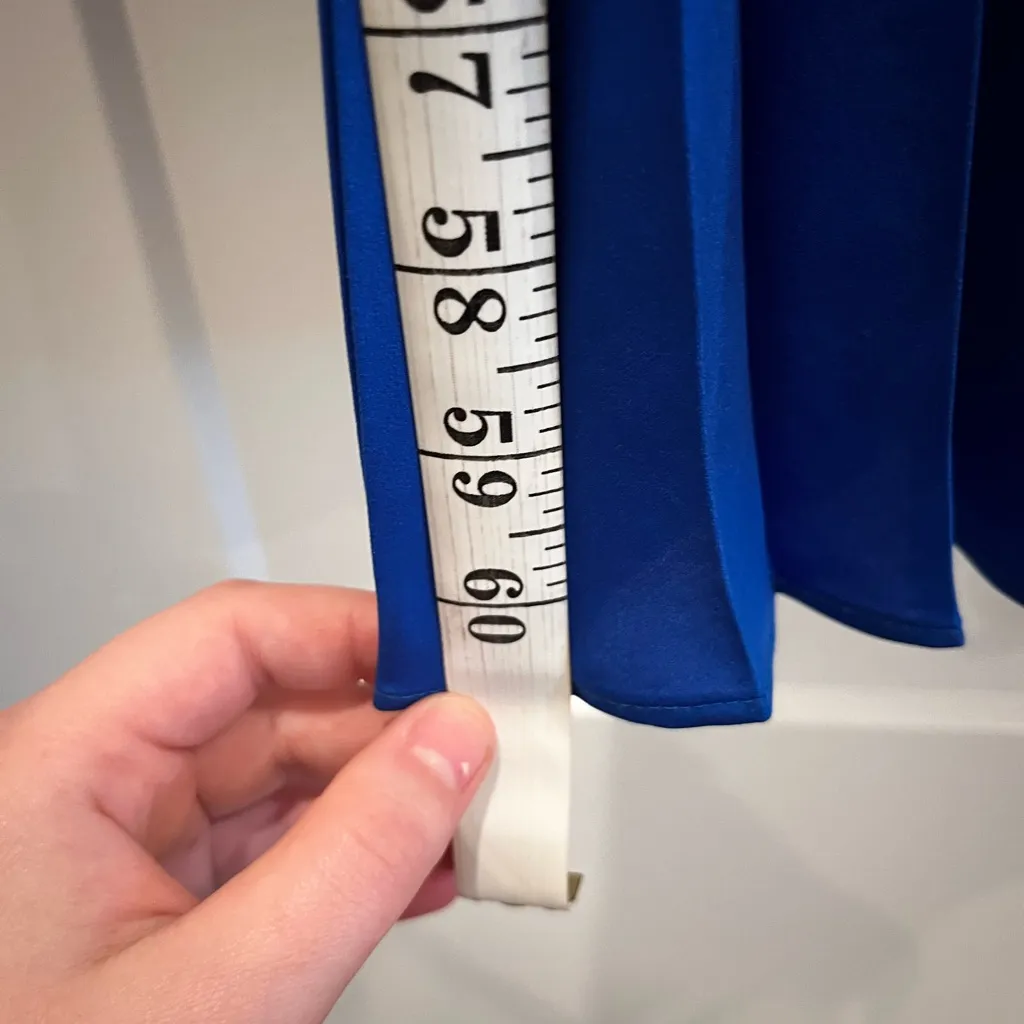 Express Vibrant Cobalt Blue Cutout Pleated Maxi Dress Women’s Size 14 - Image 7