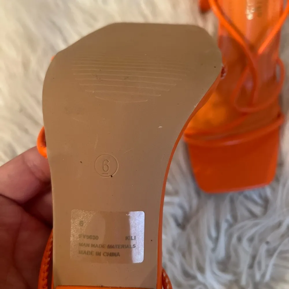 Orange Block Heels - Image 4