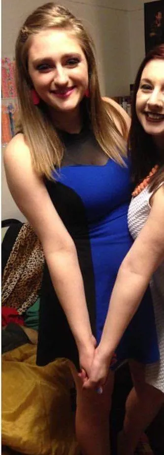 Black And Blue Mesh Fit And Flare Dress - Image 2