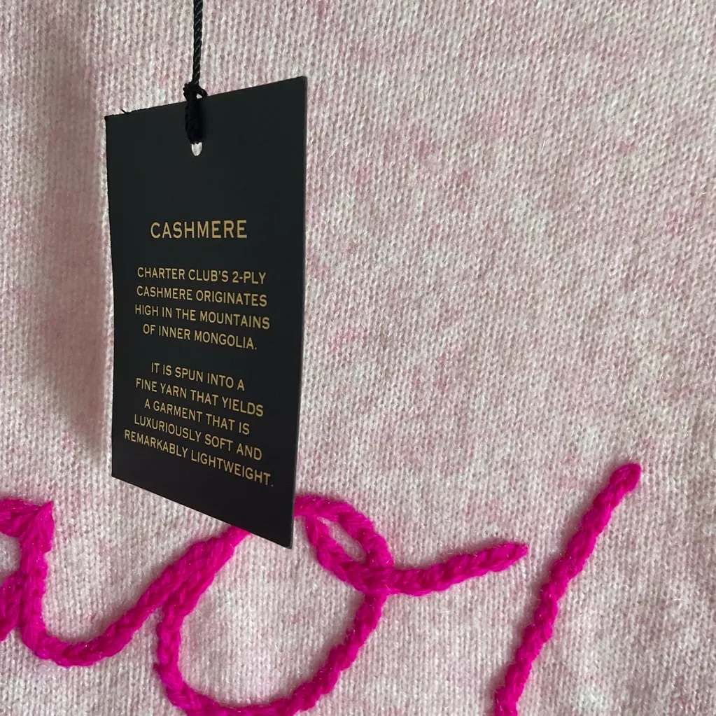 Charter Club Women's Cashmere Ciao embroidery size large - Image 6