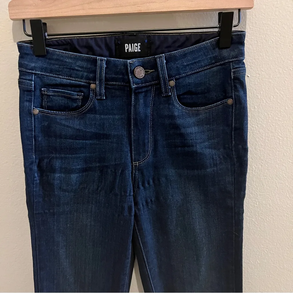 PAIGE Hoxton‎ Ultra Skinny Jean Stretch Dark Wash Denim Size 25 - Image 2
