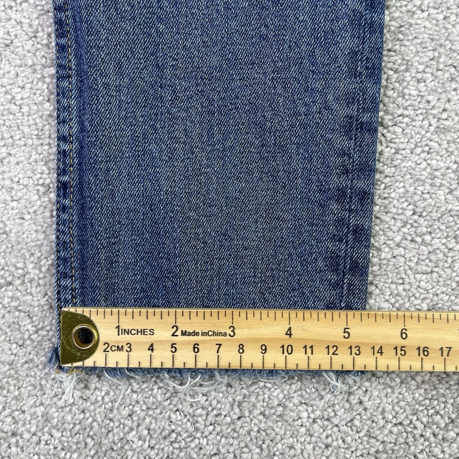 GRLFRND Karolina Jeans Women’s 24 Blue Skinny Mid-Rise Medium Wash Button Fly - Image 15