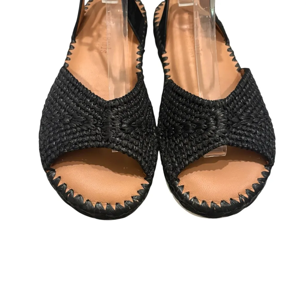 Gentle Souls Lucille Raffia Platform Sandal, Sz 7 - Image 9