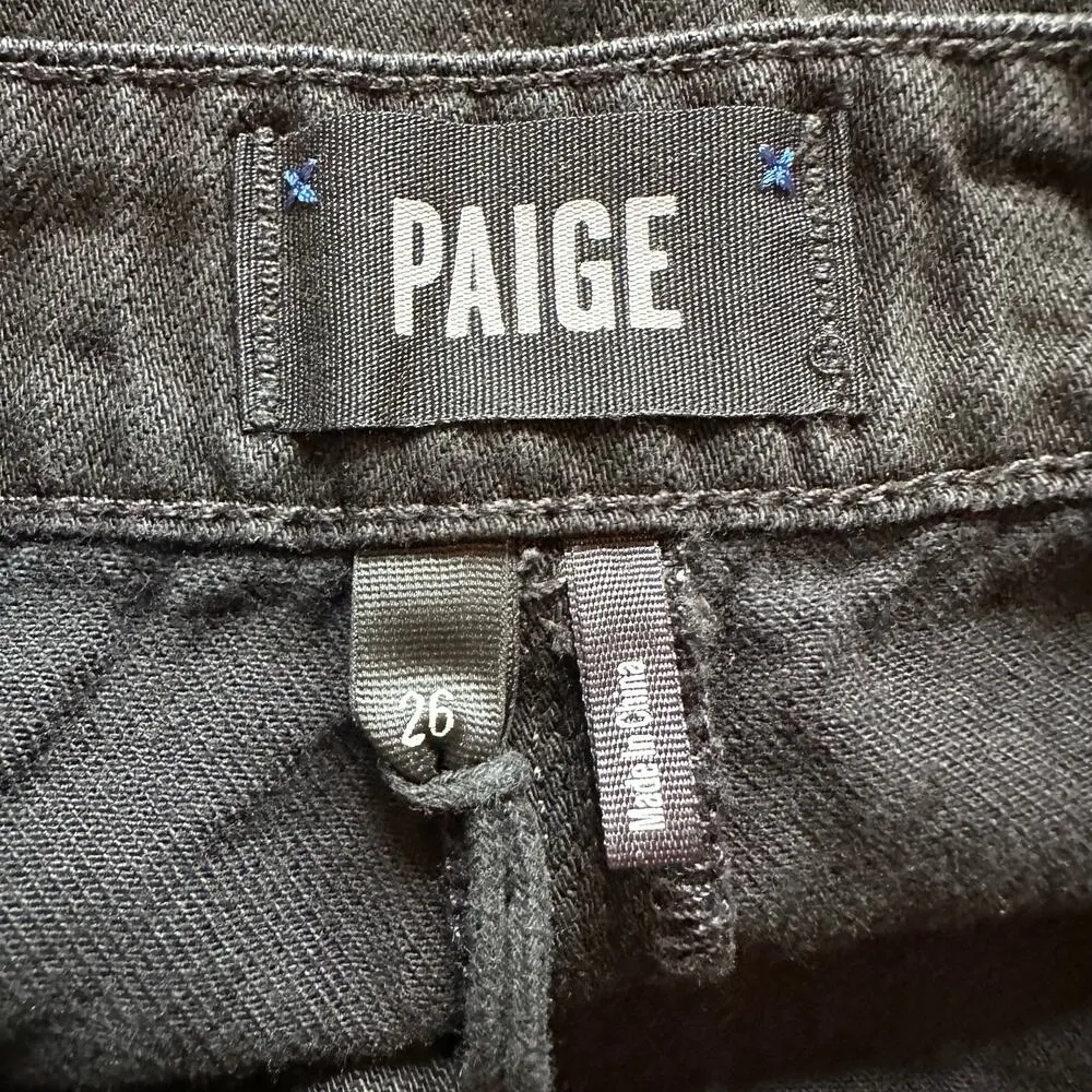 black button down denim mini skirt size 26 - Image 4