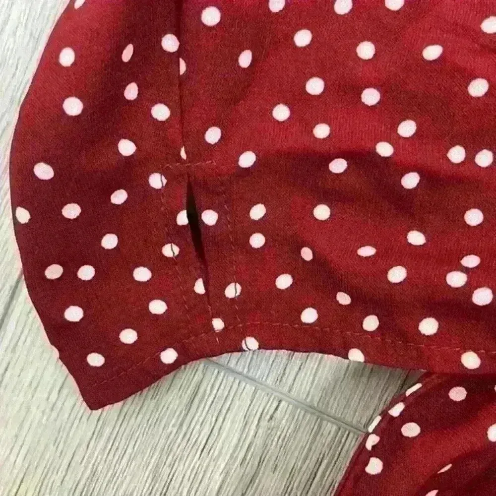 SHEIN Maroon Polka Dot Set Size M - Image 8