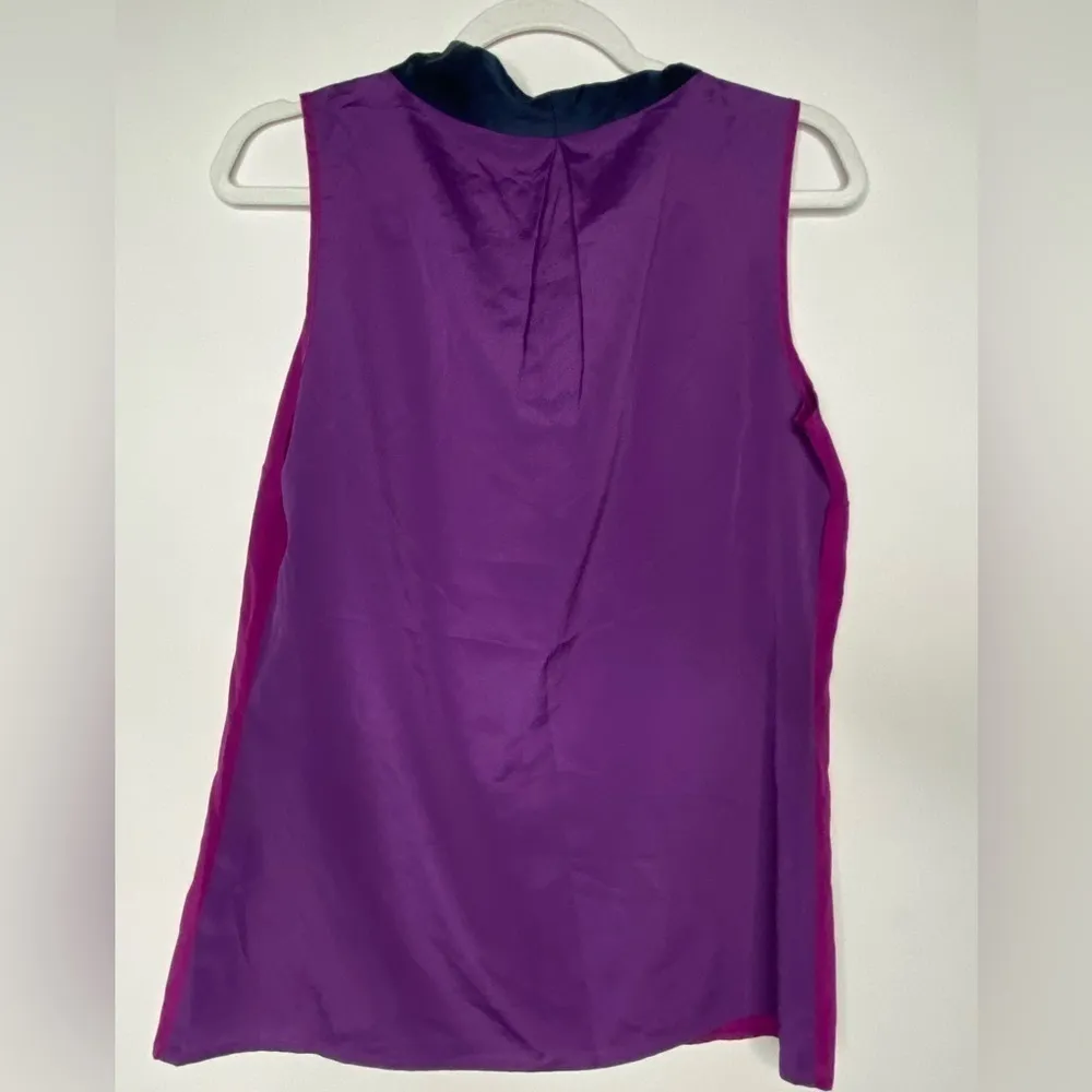 The Limited Multicolor Scoop Neck Satin Finish Sleeveless Blouse Top - Image 3