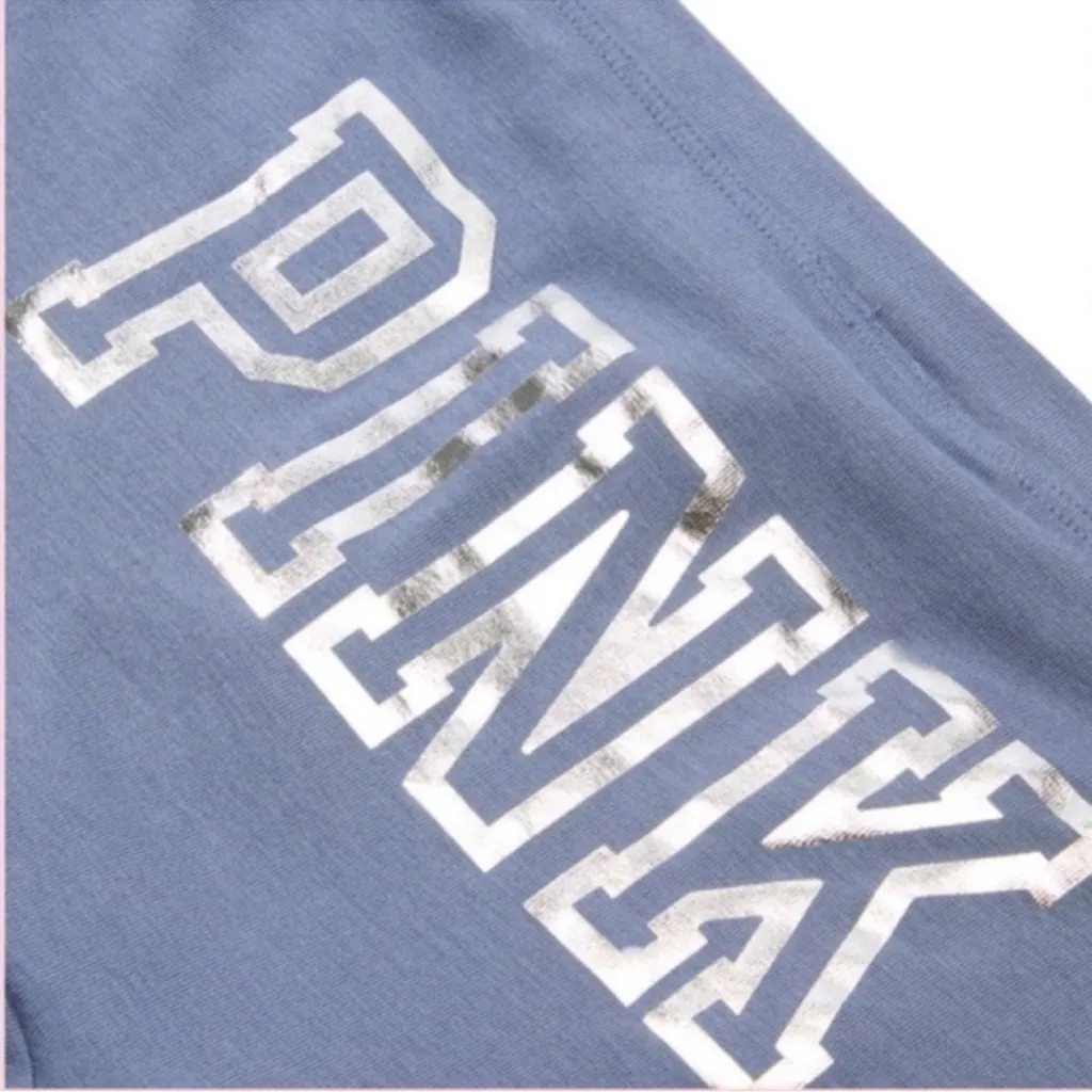 🔥PINK VICTORIA’S SECRET Cotton Dorm Bling Bralette & Boyshorts Dusty Iris MEDIUM - Image 12