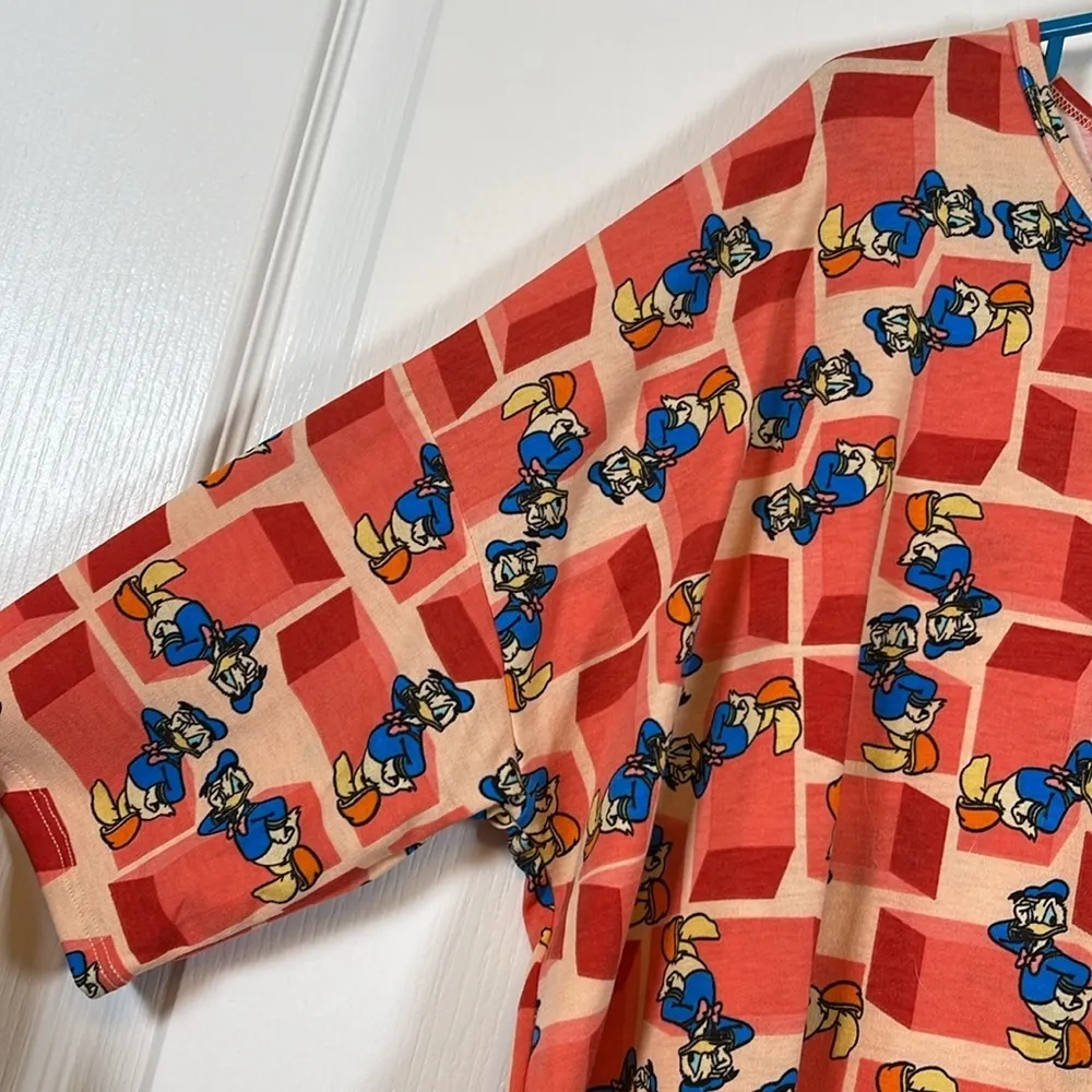 ularoe Disney Donald Duck Irma Tunic High Low Scoop Neck Shirt Size XL NWT #4695 - Image 5