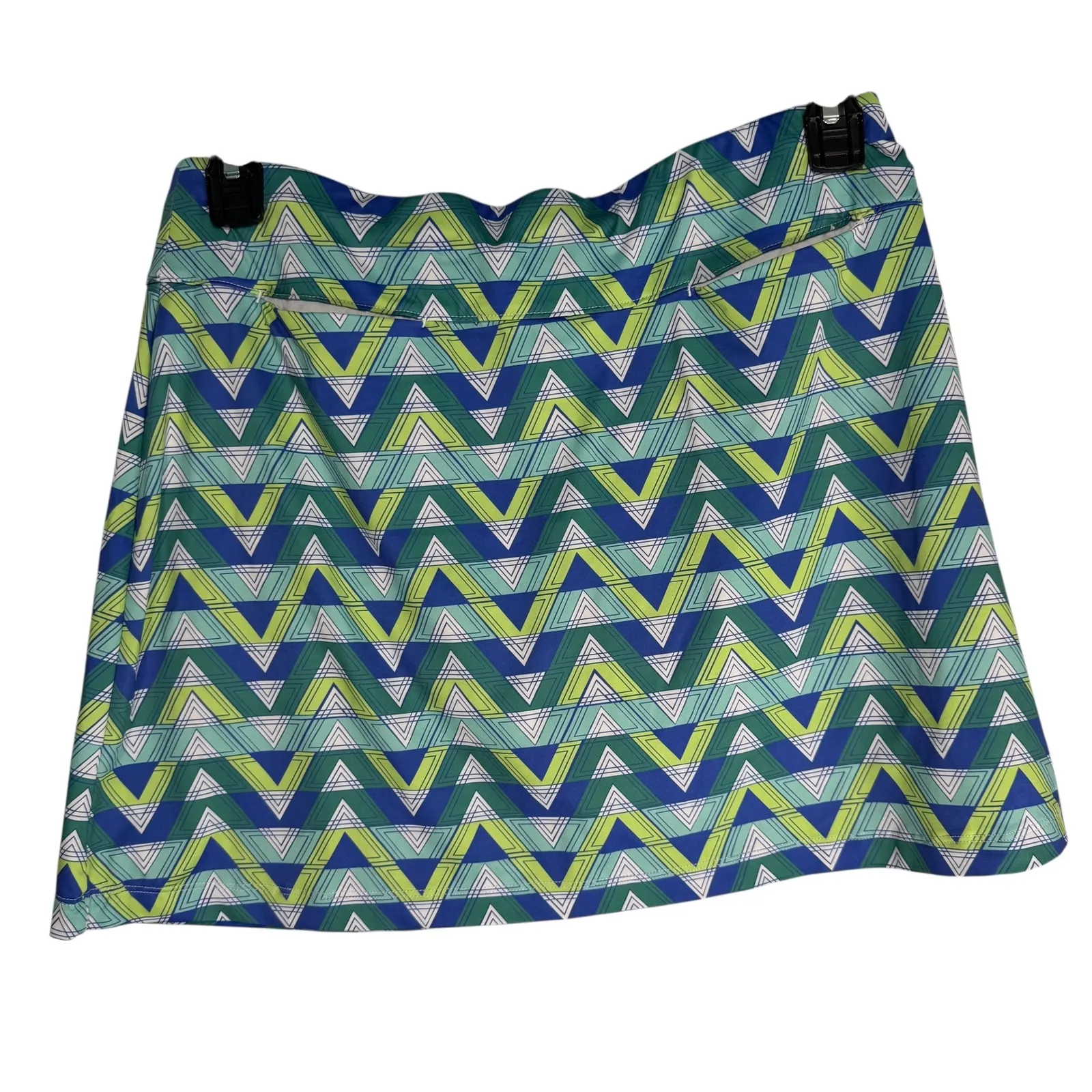 Lillie Grace Womens Skort Geometric Print Blue Athletic Golf Tennis Skirt M Size M - Image 6