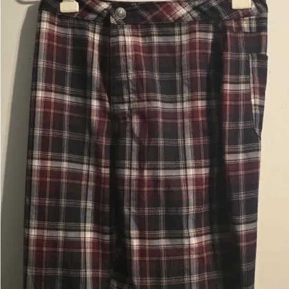 Almost Famous Black and White Plaid Flare Pants - Image 9