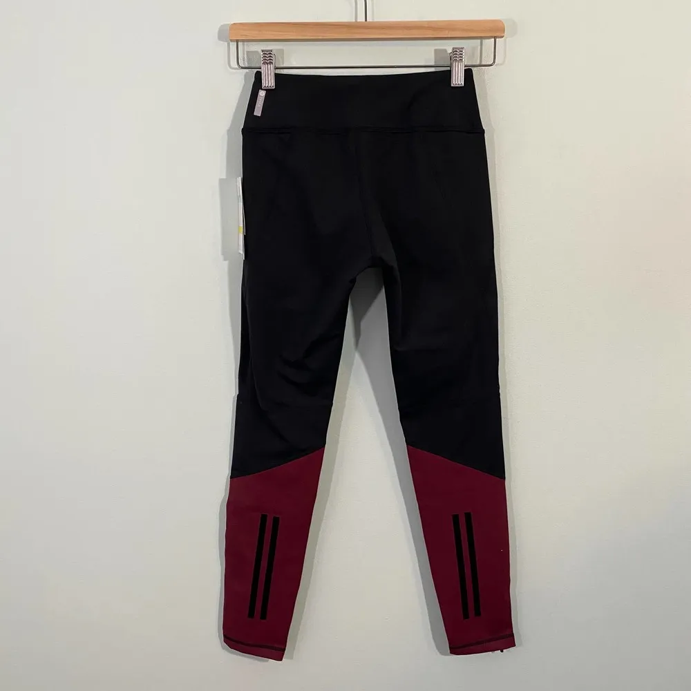 Zella Women's Black & Maroon Gossip Ankle Zipper Legging Size XS NWT - Image 8
