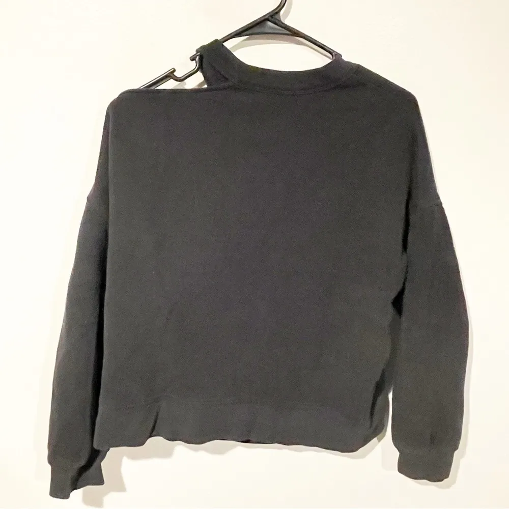Rails Size Large Quincy Black Sweatshirt Open Cold Shoulder Long Sleeve Pullover - Image 6