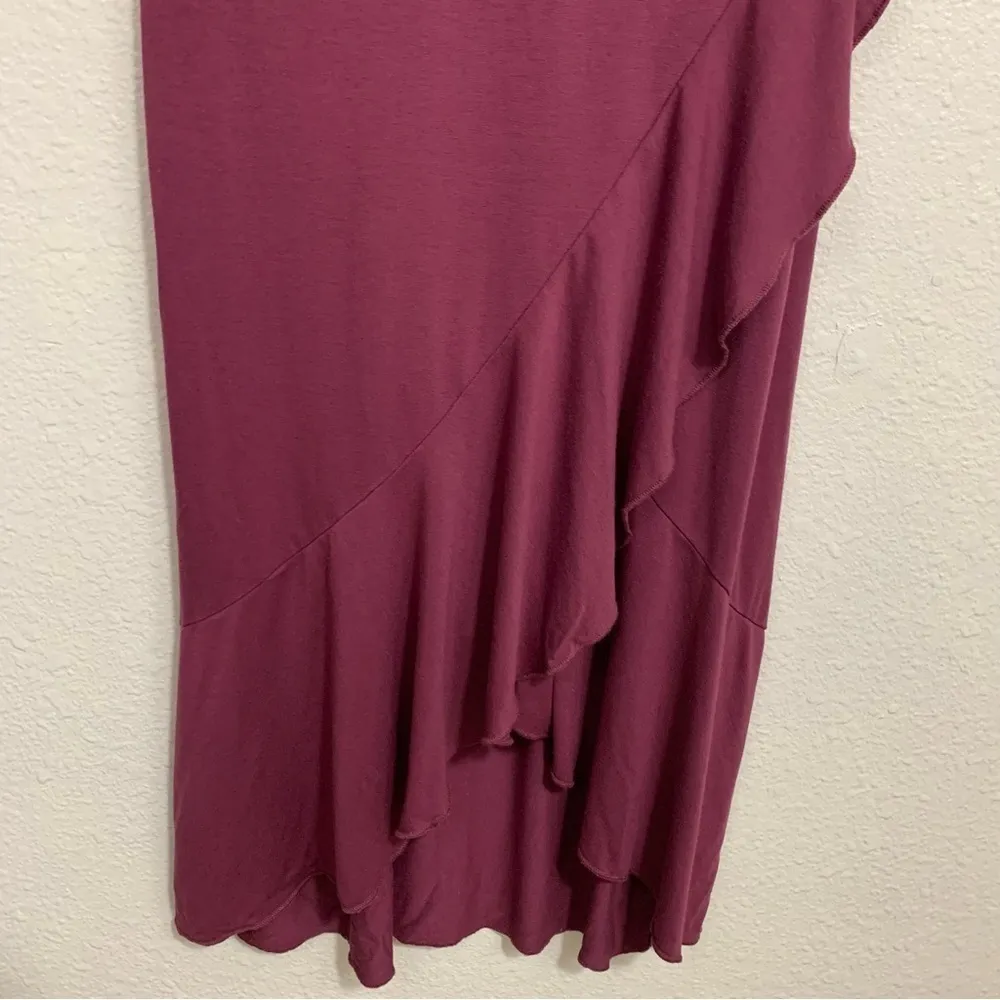 Juicy Couture Y2K Plum A-Line Ruffle Hem Midi Dress Size XS - Image 5