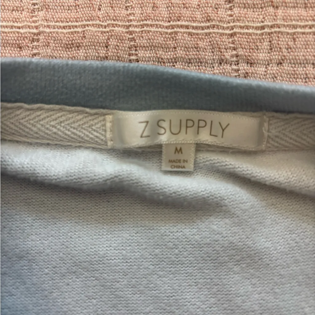 Z Supply Care Cloud Blue and White Tie-Dye Sweatshirt size Medium - Image 11