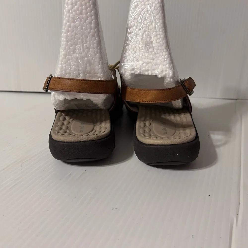 David Tate leather sandals women size 11 N Brown - Image 5