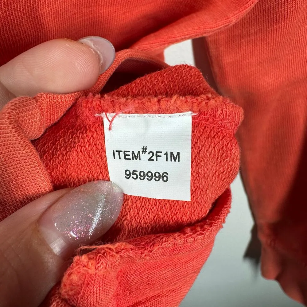 Orvis Top Womens S Orange Pink Peach Sweatshirt Pullover w/Pockets Spring Active - Image 5