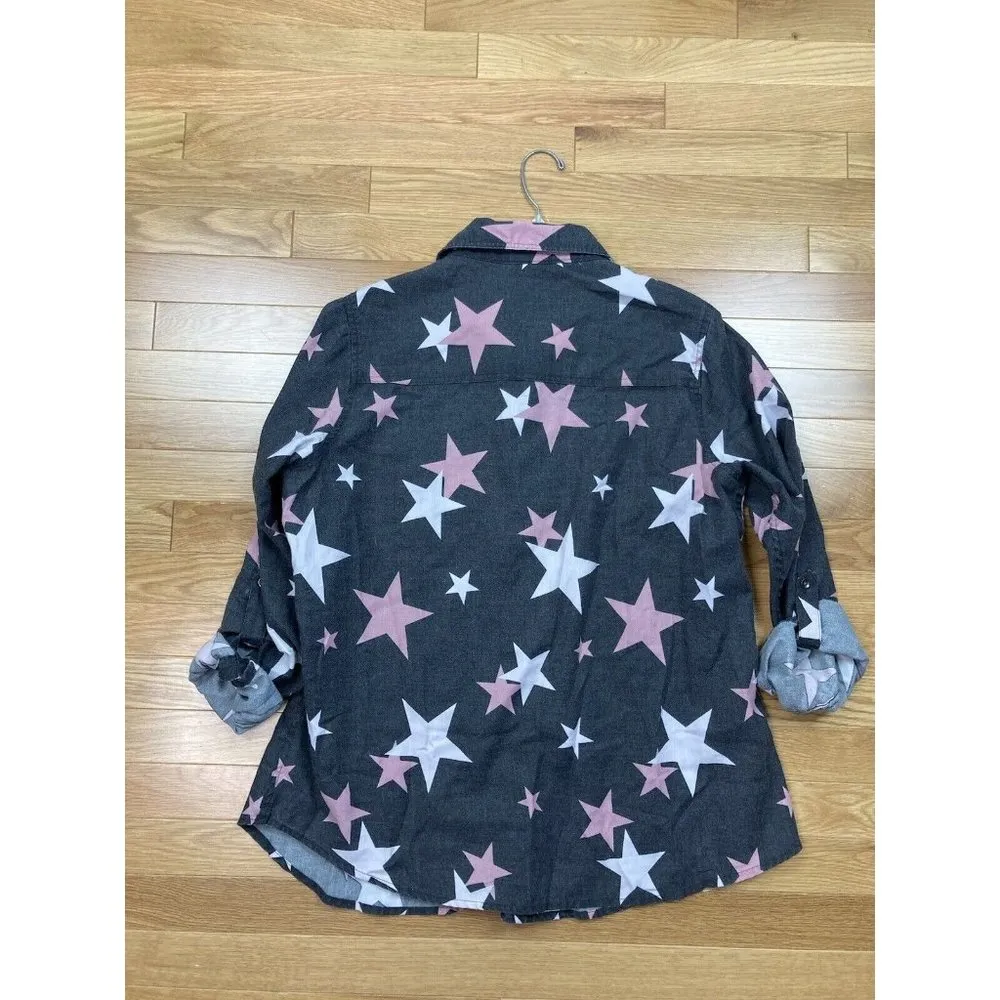 New Torrid Taylor Relaxed Black Star Long Sleeve Burnout Shirt Womens 0 L 12 $55 - Image 3