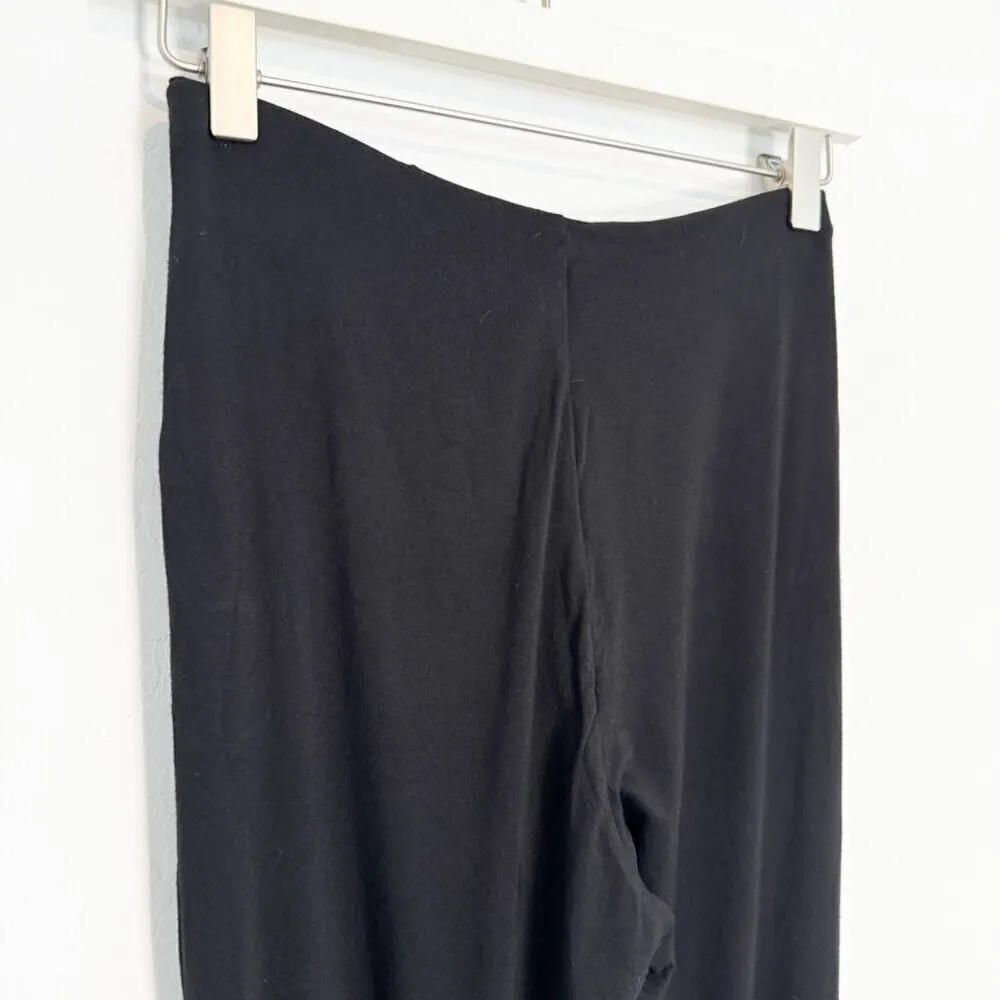 Naked Wardrobe Rich Tie Waist‎ Ruched Full Length Leggings in Black Size Medium - Image 12
