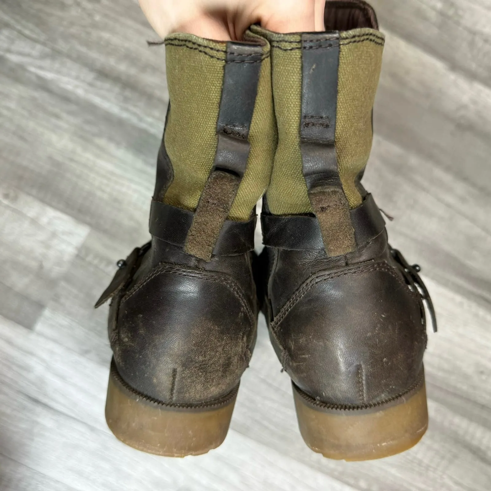 Teva Womens DE LA VINA Low Brown Boots Womens Waterproof Leather Canvas Size 8 - Image 7