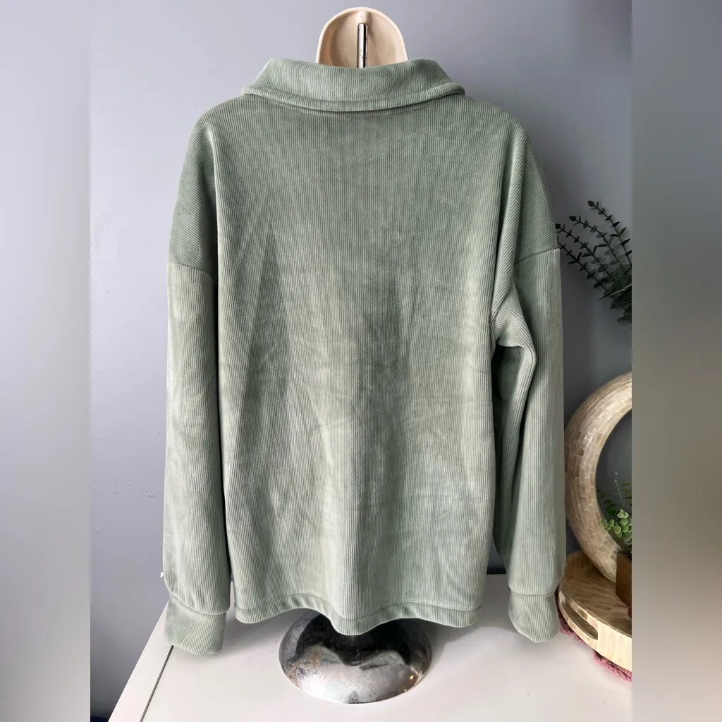 Mondetta Olive Corduroy Top sweater very warm - Image 2
