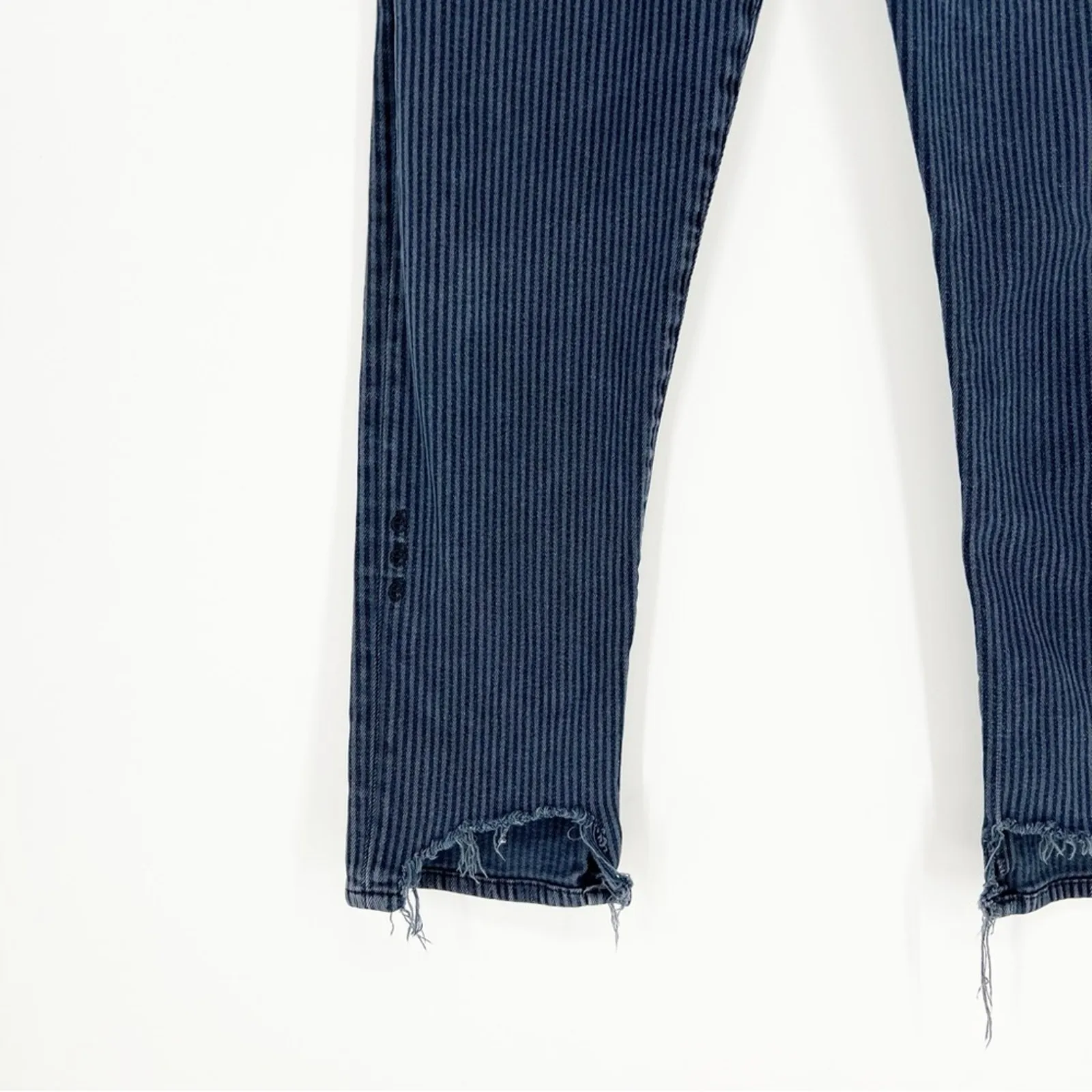 Etica Scarlett Mid Rise Skinnyish Leg Jeans 30‎ Night Stripe Blue - Image 5