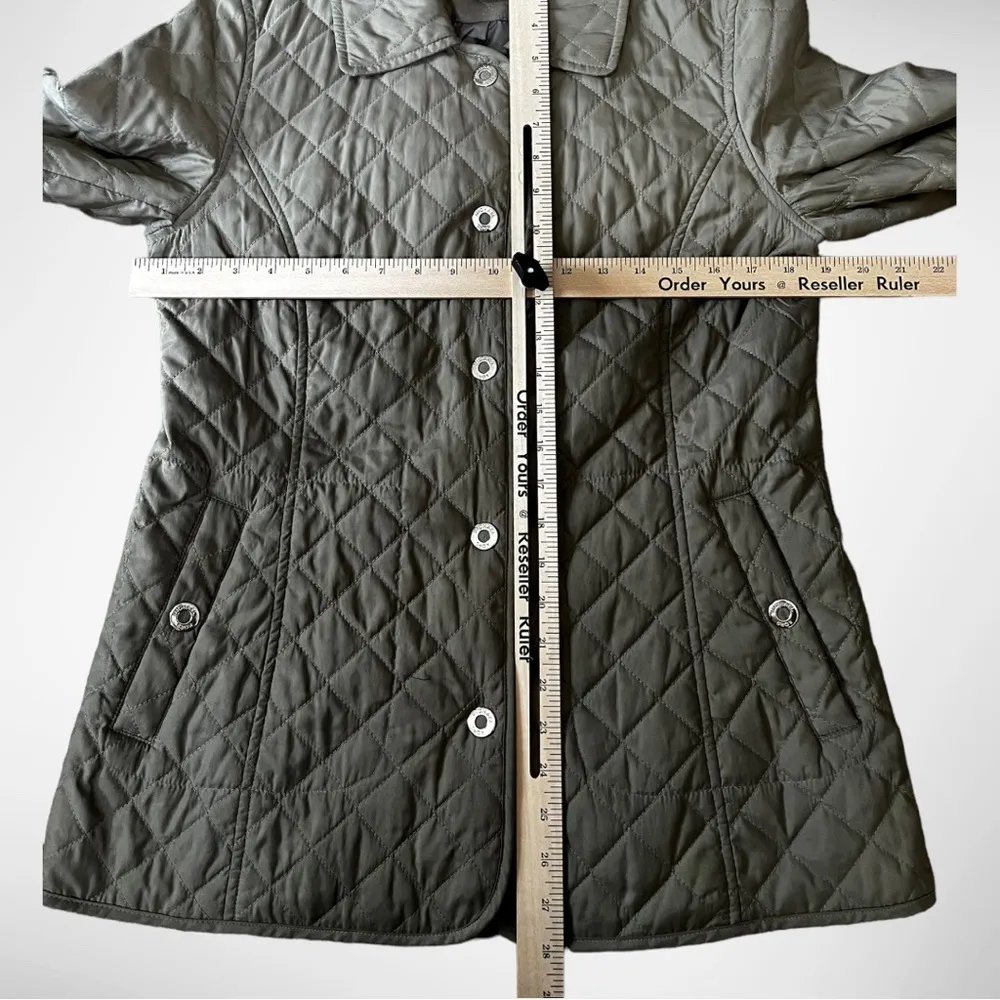 Michael Kors  Women's Sage Green Quilted Lightweight Jacket Medium | EUC - Image 11