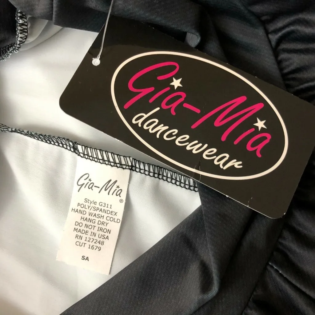 Gia Mia Dancewear Womens Skinny Jogger Pants Dance Pull On Black White Size S - Image 3