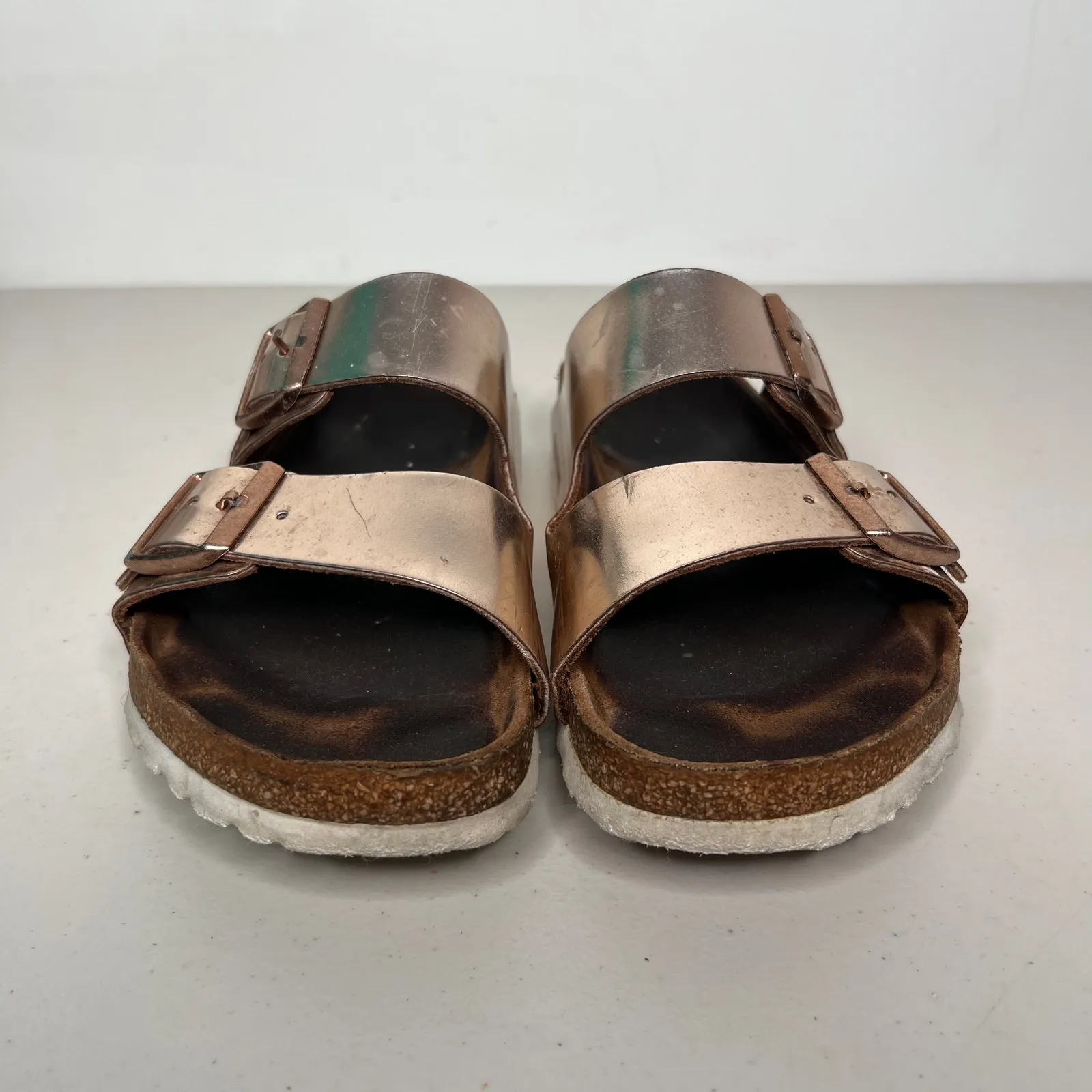 Birkenstock Arizona Rose Gold Leather Sandal 39 - Image 2